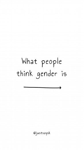 628K views · 361 reactions | If everything I wanted to say to you about gender had to be in an 8 second visual - this would be it  Unshackle yourselves from the binary, release the performative gender traits that you’ve learned, and just be exactly who you are. There are as many unique genders as there are human beings on this planet. … and that’s the beauty of it all ✨ #gender #enby #genderdiversity #nonbinary #queer #lgbt #inclusive #queeraffirming | Justsaysk | Facebook