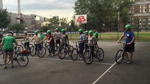 Adults Learn How to Ride a Bike
