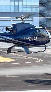 シックなカラーの機体、ヘリコプターEurocopter EC130かっこいい着陸 A cool landing of a chic colored helicopter #shorts