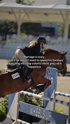 Marriage is scary… what if he doesn’t love show days as much as I do 🥹 #freerideequestrian #horses #horseshow #equestrian #marriage