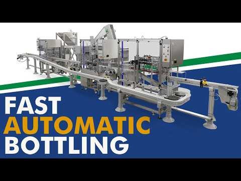 Puck Conveyor Bottling Line | Automatic Filling, Capping & Depucking System