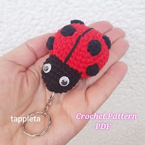 Ladybug Keychain Crochet Pattern, Amigurumi Lady Bug Purse Charm, Summer Crochet Decor, Kids Birthday Favors, Back to School Handmade Gift - Etsy Canada