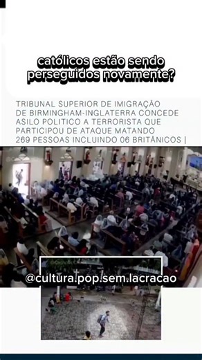 A Cultura POP Sem Lacração on Instagram: "Os católicos estão sendo perseguidos novamente? Ataques a igrejas, censura cultural, ridicularização da fé e silêncio da mídia levantam uma questão incômoda. Segundo dados do Observatório sobre Intolerância Religiosa, o cristianismo é hoje a religião mais perseguida do mundo, com milhões sofrendo algum tipo de repressão todos os anos. A história mostra que quando a fé vira alvo, o conflito deixa de ser político e passa a ser civilizacional. Isso signific