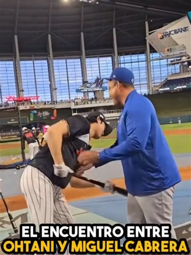 El saludo de Ohtani y Miguel Cabrera #clasicomundialdebeisbol #worldbaseballclassic #venezuela #ohtani #nelsonferrertv