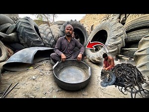Incredible Process of Recycling Old Tires || The Complete Procedure to Make Tub from Scrap Tires