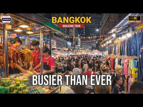 Pratunam Night Market Bangkok 🇹🇭 Busier Than Ever! 4K Ambient Walk