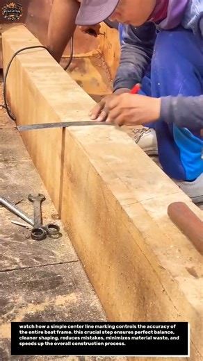 this simple line decides everything! center marking for perfect boat frame precision