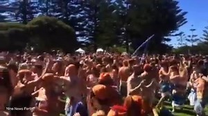 Hundreds gather to attempt skinny dipping world record