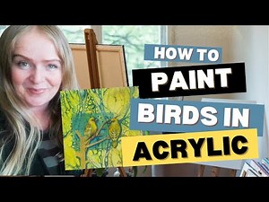 How To Paint Acrylic Birds Tutorial | PLUS My Story Of How These Birds Saved Me From A SNAKE!