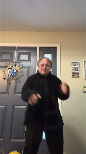 Doing the hand jive dance ￼