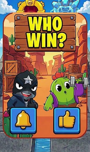 Brawl Stars Battle: Crow vs. Spike Kiss Run! 🦅🌵