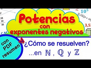 Potencias con exponentes negativos. Súper fácil.