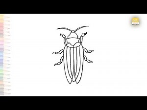 Firefly drawing | Beetle / Insect drawing videos | How to draw A Firefly step by step | Easy Art