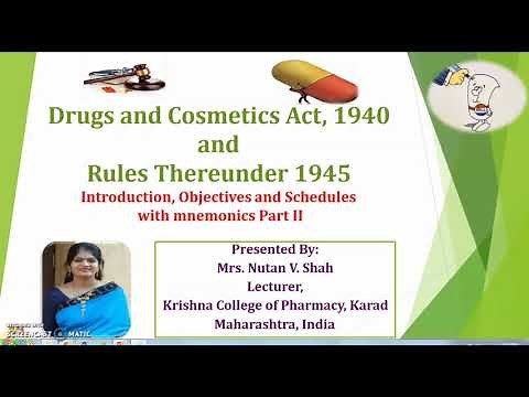 Drugs & Cosmetics Act, 1940 and Rules made thereunder, 1945: Schedules Part II