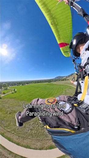 Learning how to land paragliding in wind . Parachute landing. #paragliding #shorts