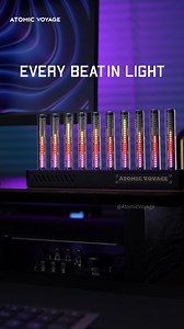 Elevate your workspace with a mesmerizing RGB light tower that pulsates to the beat. 🎵 10 LED tubes respond to sound frequency bands, creating an immersive audio-visual experience. Wireless stereo pickup and USB-C power make setup effortless. On-body controls mean no app needed for customization. Minimalist chic meets futuristic functionality - perfect for desk accessorizers who crave sleek decor. | Atomic Voyage