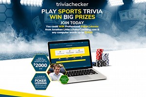 Sports Trivia: Win New $2,000 Computer & Poker Lessons from Jonathan Little