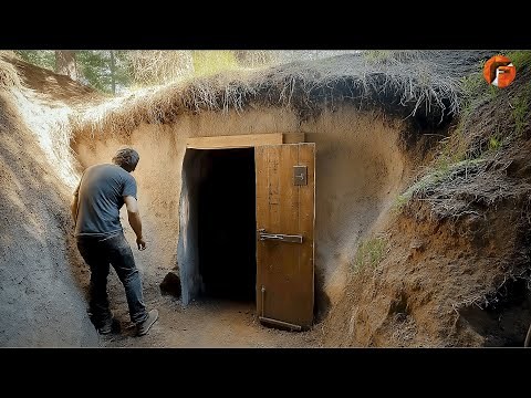 Man Builds Warm Survival Shelter Underground | Start to Finish Build by ‪@ramizinthewild‬