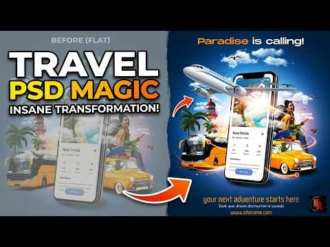 TRAVEL PSD MAGIC ✨ Full Editing Breakdown🔥