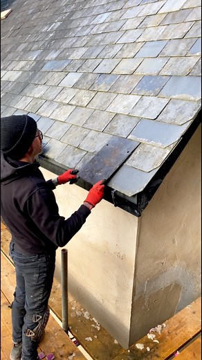 Slate repair (had to cut a 20” down to match 18”) | Leadwork SW
