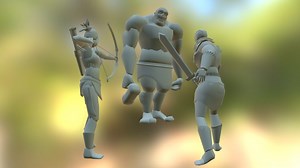 Fight - 3D model by timhintonart
