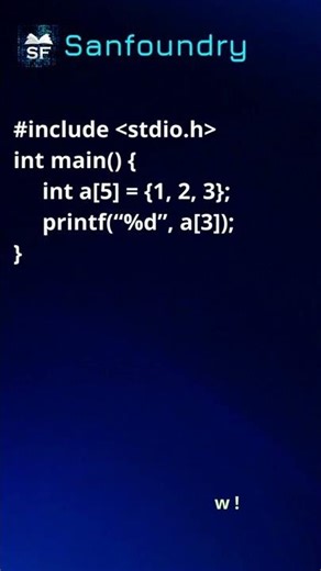C Language Problem 7 | Sanfoundry | #Shorts