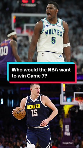 If the NBA were to rig Game 7 of Nuggets-Wolves, who would they want to win? 🤔 #nbaplayoffs #denvernuggets #minnesotatimberwolves #anthonyedwards #BSPodcast