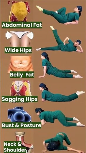 Easy Workout to Fix Belly Fat, Hips & Posture | Full Body Workout #shorts