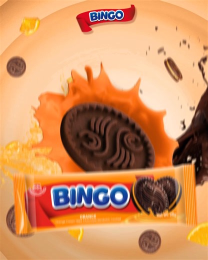Citrusy na, chocolatey pa?! Sarap!! Go for a bold summer flavor with Bingo Orange! 🍊🍫 | Bingo Cookie Sandwich