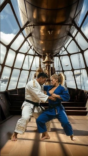 The Fight Is So Intense... It's BREAKING THE AIRSHIP 🤯 | 飛行船が壊れていく！ #shorts #judo