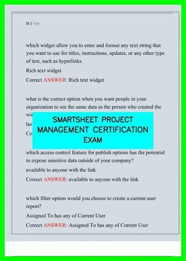 SMARTSHEET PROJECT MANAGEMENT CERTIFICATION EXAM video