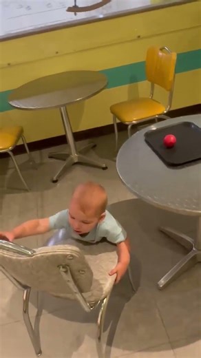 getting into a chair is hard when you are little