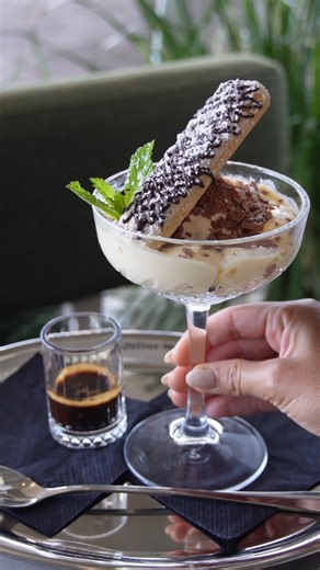 Tiramisu meets affogato ☕ Coffee liqueur, savoiardi biscuits, and mascarpone — our unique twist on two Italian favourites. https://www.massimorestaurant.com.au/ #Italianrestaurant #thisisbrisbane #brisbaneitalian | Massimo Restaurant & Bar