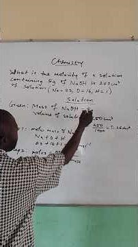 Molarity Calculations Explained Step-by-Step: #chemistry#education#molarity