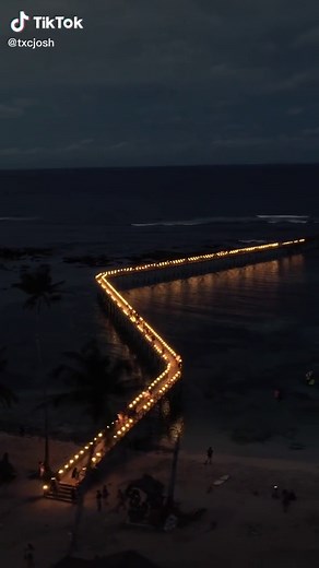 Cloud 9 Boardwalk Night View | Siargao Island Drone Footage
