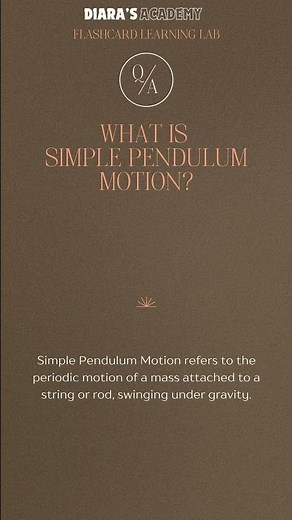 What is Simple Pendulum Motion ‪@Diarasacademy‬