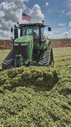 John Deere Tractor Collecting Silage | Powerful Farming Machine 🚜🌾#tractor #farming #agriculture