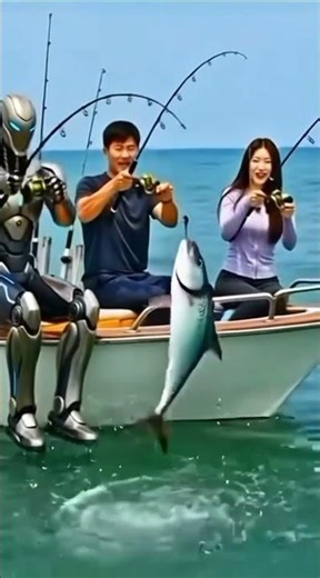 Human robot stops shark attack#singerhuya