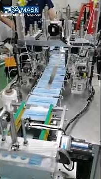 全自動不織布FFP2 FFP3 N95フェイスマスク製造機マスク製造ランニングビデオ