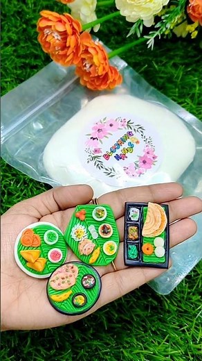 Miniature banana leaf Food Fridge Magnet Making With Clay🫰💕🥰 Blooming Hands Air Dry Clay💃🥰💃