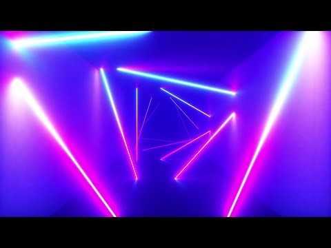 ✨ Abstract Flying Neon Triangle Tunnel | 8 Hours 4K Seamless Futuristic Background