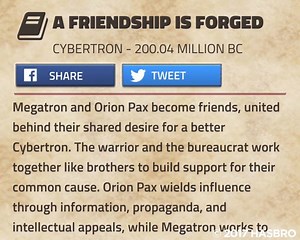 From the Dawn of the Universe to the Autobots and Decepticons crashing on Earth, the Transformers: The Last Knight app has your lore needs covered. | TRANSFORMERS