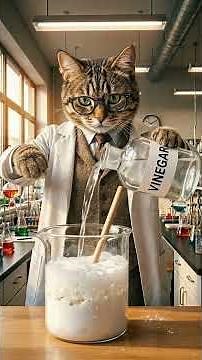 🐱🧪 What Happens When Baking Soda Meets Vinegar?