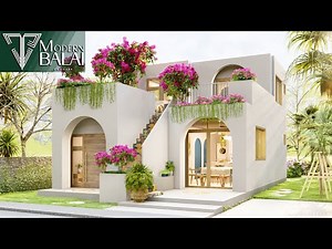 SANTORINI HOUSE DESIGN SIMPLE HOUSE DESIGN 3-BEDROOM 7X11 METERS