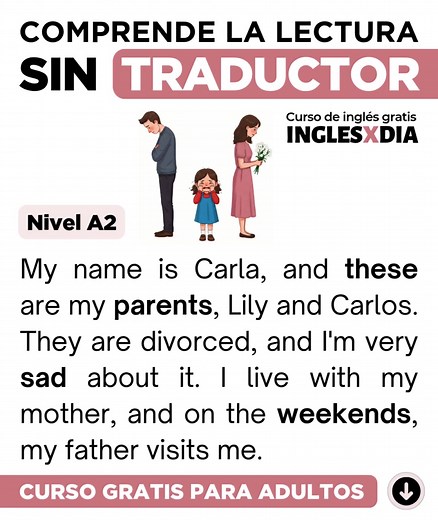 💔 Lectura corta en inglés para principiantes | InglesXdia - Inglés Diario