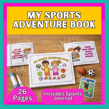 My Sports Adventure Flipbook | Sports SEL | Coloring & Reflection Journal