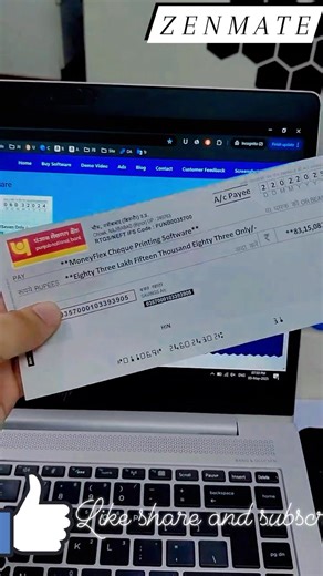 451K views · 1.5K reactions | Cheque printing software print check #trendingreel #highlighteveryone #exceltricks #viralchallenge | Zen Mate | Facebook
