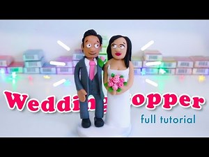 How to Make a WEDDING CAKE TOPPER with Polymer Clay (FULL TUTORIAL)