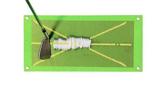 Premium Green Golf Impact Mat 49x24cm with Swing Detection & Batting Practice Training Aids Includes Black Carry Bag