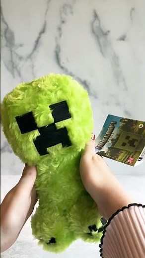 Minecraft Movie Creeper Plush by Mattel! 💚🖤 #fuzzy #minecraft #minecraftmovie #toys #shorts